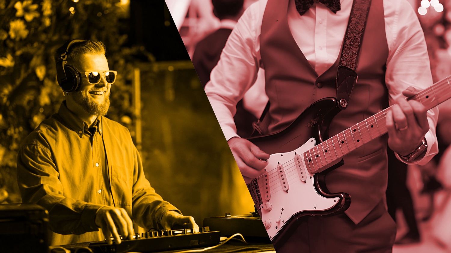 DJ and guitarist performing lively music