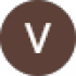 virginia resenas whitelion Letter V in brown circle icon.